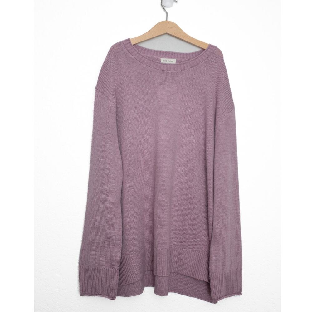 Mauve Soft Knit Sweater Size M Slouchy Crewneck